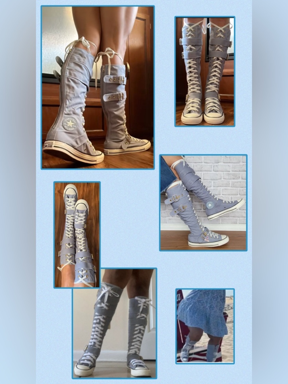 Converse Chuck Taylor XXHi Buckle Hi Shoes Women 7.5 Men 5.5 
Blue|White Rare! - Picture 17 of 17